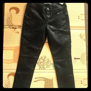 Snakeskin print black Express Jeans